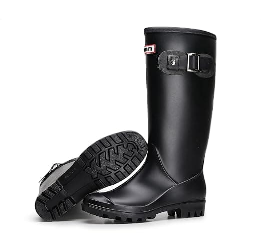 Rain Boots for Women, Waterproof Garden Shoes Womens Rubber Boots, Non-Slip Knee-high Rainboots for Ladies, Lightweight Women Work Tall Fishing Boots, Fashion Mid-Calf Rain Shoes for Outdoor thumbnail 2