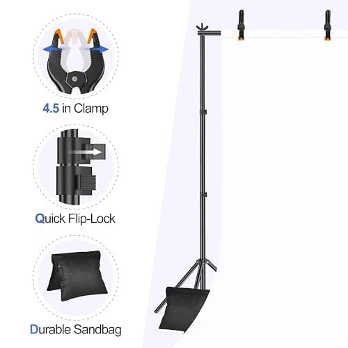 EMART Backdrop Stand Kit, 10x7ft (WxH) Adjustable Photo Backdrop Stands Kit thumbnail 5