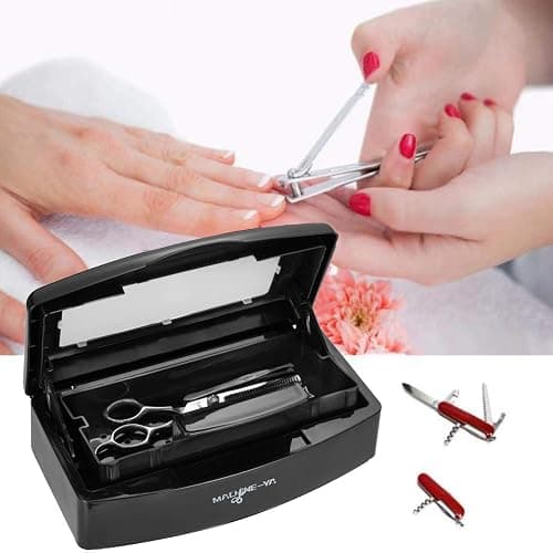 Machine-Ya Plastic Sterilizing Tray,sterilization box,nail art tool sterilizer tray, Sterilizer Tray Box Nail Art Salon Sterilizing Too（black） thumbnail 2