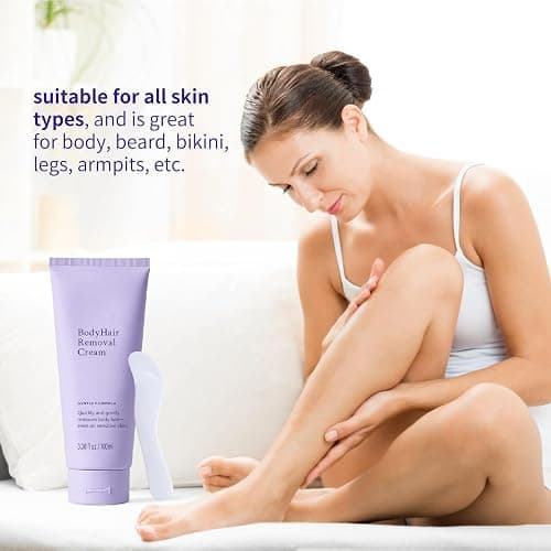 2 Pcs Hair Removal Cream,Body Hair Removal Cream Sensitive Skin,Gentle and Effective Depilatory Formula for Smooth Skin,Ideal for Legs, Arms, and Bikini Area thumbnail 2
