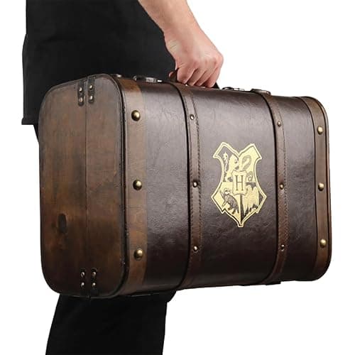 Harry Potter Hogwarts School Trunk - Large 17.5” Collectible Storage Chest with Hogwarts Crest - Official Wizarding World Prop Replica & Decorative Keepsake Box - Not for Travel Use thumbnail 7