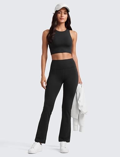 CRZ YOGA Butterluxe Flare Leggings 29"/30.5"/32"/33.5" - High Waist Bootcut Wide Leg Lounge Womens Yoga Pants with Pocket thumbnail 6