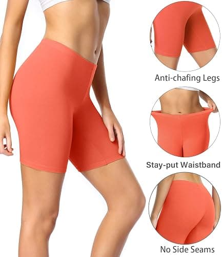 wirarpa Women's Cotton Boy Shorts Underwear Anti Chafing Soft Biker Short Plus Boy Shorts Panties 4 Pack thumbnail 4