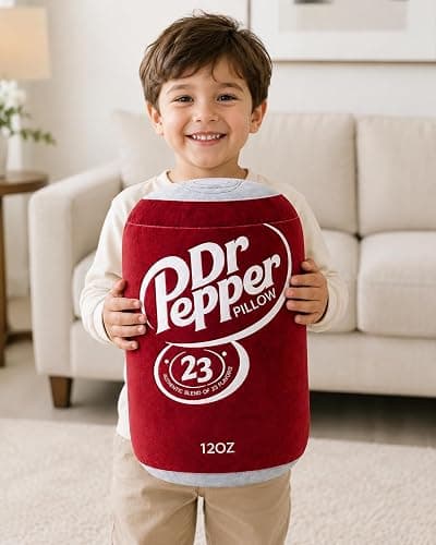 Dr Pepper Pillow Plush, Soda Can Shaped Throw Pillow, Funny Food Plush Cushion, Soft Decorative Pillow for Couch Bed Office, Funny Pillow for Any Occasion, Cute Aesthetic Room Decor for Kids & Adults thumbnail 2