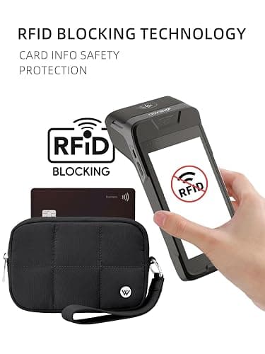 WESTBRONCO Puffer Wristlet Wallets for Women RFID Nylon Wallet with Zipper Quilted Purse for Travel Credit Card Holder Phone thumbnail 5