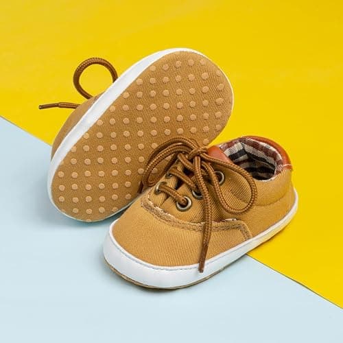 Morbido Infant Baby Boys Girls Canvas Sneaker Toddler Slip On Anti Skid Newborn First Walkers Candy Shoes for 0-18 Months thumbnail 5
