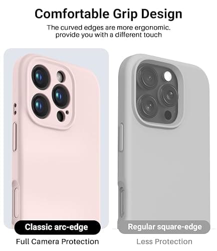 OTOFLY Designed for iPhone 16 Pro Case,[Camera Control Button Coverage][12FT Military-Grade Protection] Silicone Shockproof Slim Cover Women Men 16 Pro Phone Case 6.3 inch, Chalk Pink thumbnail 3