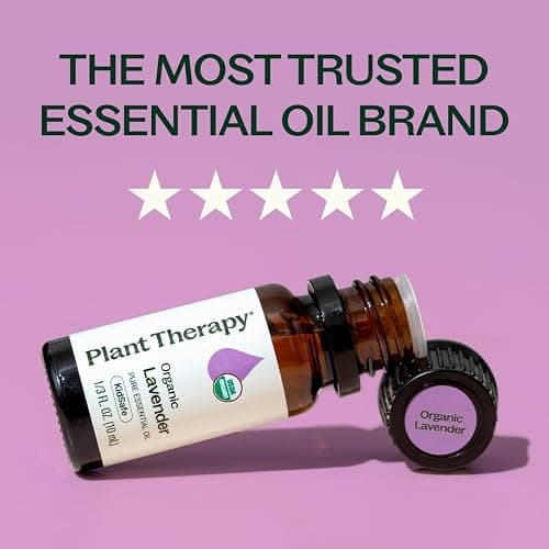 Plant Therapy Top 6 USDA Organic Essential Oil Set - Lavender, Peppermint, Eucalyptus, Lemon, Tea Tree 100% Pure, Natural Aromatherapy, for Diffusion & Topical Use, Therapeutic Grade 10 mL (1/3 oz) thumbnail 4