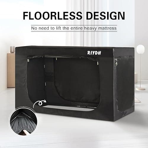 RIYDH Bed Tent Twin Bed Canopy Tents for Adult - Portable Dream Tent Indoor Sleeping Tents 93% Blackout with 3 Doors Breathable Big Space thumbnail 9