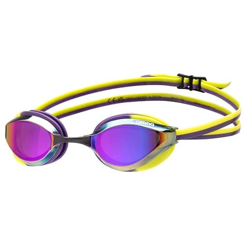 ARENA Unisex Python Racing Swim Goggles for Men and Women Anti-Fog No Leak Max Comfort Dual Strap, Mirror/Non-Mirror Lens - Image 1