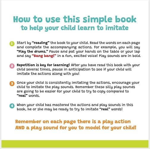 Imitation Book: Interactive & Fun Learn to Talk Board Book For Toddlers Ages 0-4, Written by a Speech Therapist thumbnail 4