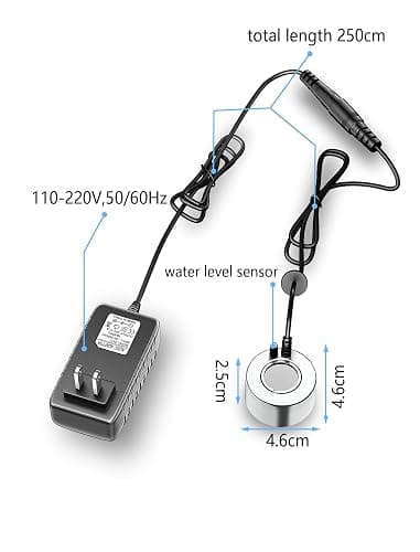 alizzy Ultrasonic Mist Maker, Indoor Fountain Water Feature Pond Portable Reptile Fogger Air humidifier, Halloween Cauldron Mini Fog Machine thumbnail 2