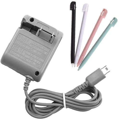 DS Lite Charger Kit, AC Power Adapter and Stylus Pen for Nintendo DS Lite Systems, Wall Travel Charger Power Cord Charging Cable 5.2V 450mA - Image 1