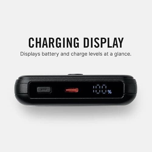 Ridge Magnetic Power Bank Fast Charging - Compatible with MagSafe - Portable Charger Power Bank - with Built in Cable and Wireless Charging, 5-in-1 Charging & Magnetic Attachment (Matte Black) thumbnail 5