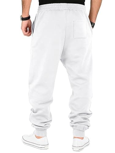 TAFLE Men's Fleece Sweatpants Warm Winter Pants Athletic Drawstring Jogger Pants with Pockets thumbnail 4