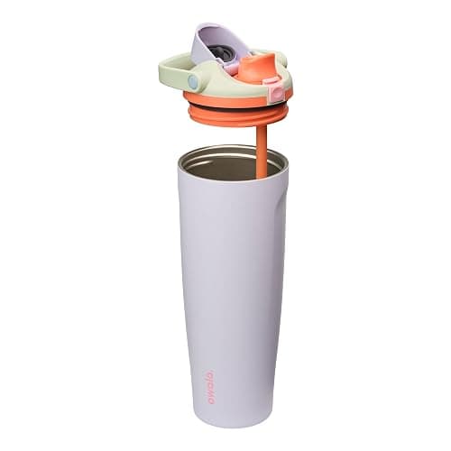 Owala FreeSip Sway Insulated Stainless Steel Water Bottle with Two-Way Spout, Built-In Straw and Bucket Handle, Made for Travel, School, and Sports, 40oz, BPA Free, Leak Proof, Beach House thumbnail 4