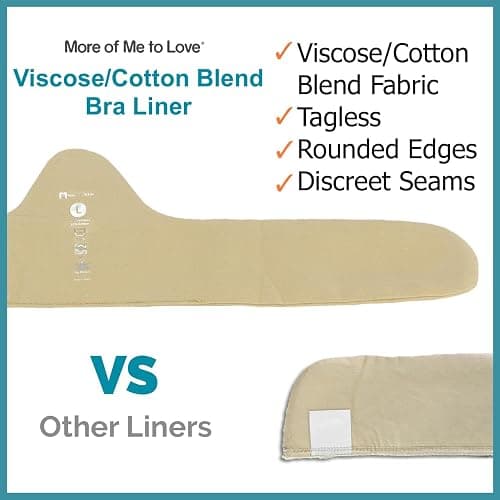 Super Soft, Sweat Wick Bra Liner, 70% Viscose & 30% Cotton, No Tags, No Seams, Size: XL thumbnail 4