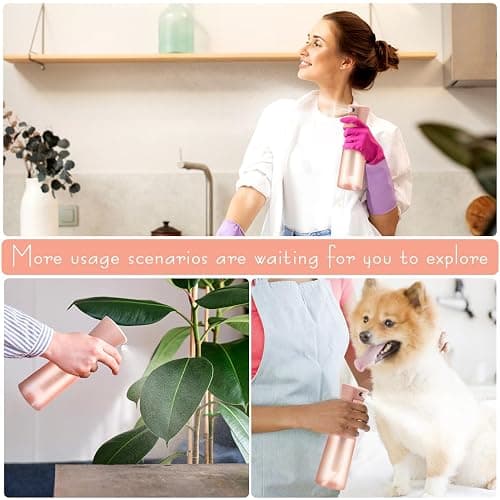 Frosted Refillable Fine Mist Spray Bottle - Ultra-Fine Continuous Spray for Hair, Skincare, Plants, Pets & Cleaning thumbnail 6