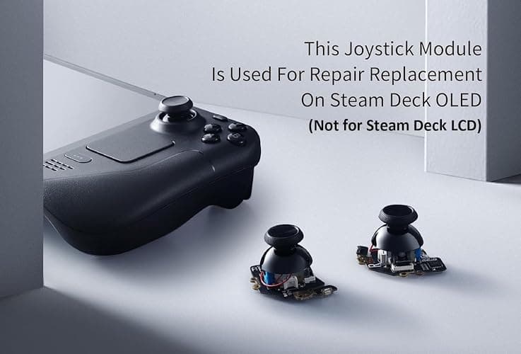 GuliKit Hall Effect Joystick Module For Steam Deck OLED, Electromagnetic Thumbstick Replacement with Original Touch Sensing, No Soldering, One-Key Calibration,Joysticks with Caps(Not for LCD) thumbnail 2