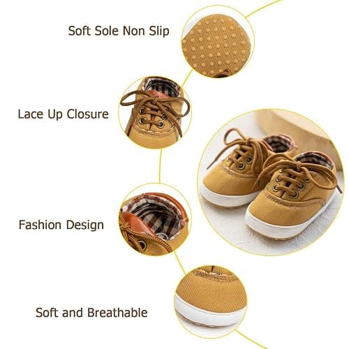 Morbido Infant Baby Boys Girls Canvas Sneaker Toddler Slip On Anti Skid Newborn First Walkers Candy Shoes for 0-18 Months thumbnail 2