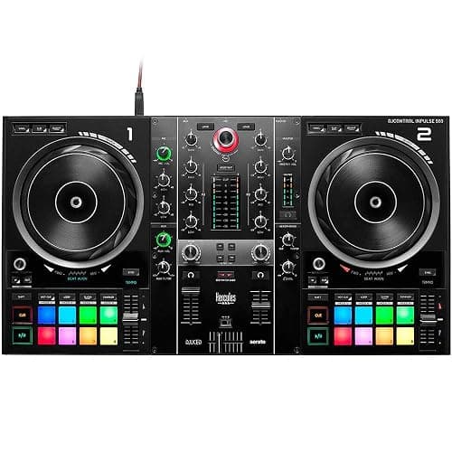 Hercules DJControl Inpulse 500 DJ Software Controller with Hercules HDP DJ45 Over-Ear Headphones & Mini to 6' RCA Cable Bundle thumbnail 3