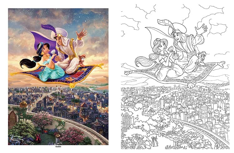 Disney Dreams Collection Thomas Kinkade Studios Disney Princess Coloring Book thumbnail 3