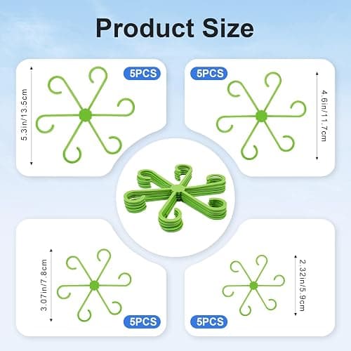 Tokyzexi 20PCS Plant Stem Supports for Monstera, 4 Sizes for Indoor Plants | Monstera Plant Supports for Thriving Growth, Stem Support for Climbing Indoor Plants, Reusable Green Plastic Accessories thumbnail 2