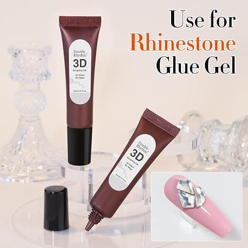 Double Rhythm 0.5 Oz 3D Nail Gel Nail Art Sculpting Gel No Wipe Gel Polish for Nail Designs DIY Nail Art for Drawing, Molding, Sculpture and Decoration (3D Sculpting Gel Clear) thumbnail 6