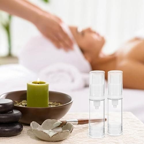 WADY 10 Pcs Clear Spray Bottles, Refillable Travel Lotion Vacuum Press Pump Bottle, Cream Cosmetic Container Fine Mist Plastic Empty Spray Bottle Mini Travel Bottle (5 ml) thumbnail 2