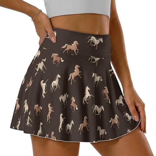 Viuacagoru Golf Skirts for Women High Waisted Mini Skort Built-in Shorts with Pockets Tennis Skirt Lightweight Running Skorts thumbnail 4