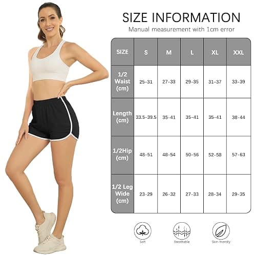 URATOT 4 Pack Women's Cotton Dance Yoga Sports Short Summer Running Athletic Pant Waistband Loose Shorts for Women thumbnail 2