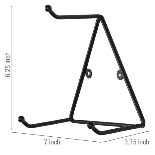 MyGift Matte Black Metal Triangular Coffee Mug Holder Wall Mount Display Rack Mug Organizer with 3 Hooks, Set of 4 thumbnail 3
