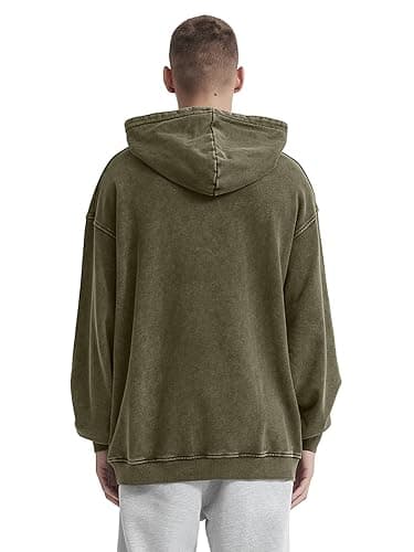 KEEPSHOWING Mens Oversized Hoodies Vintage Hoodie Couples Pullover Acid Wash Hoodies for Men Streetwear Sweatshirts thumbnail 5
