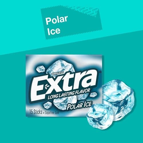 EXTRA Gum Polar Ice Sugar Free Chewing Gum, Single Pack, 15 Stick thumbnail 4