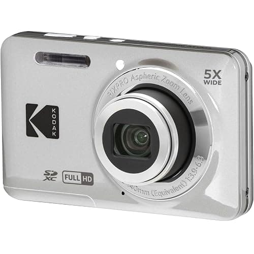 KODAK PIXPRO FZ55-SL 16MP Digital Camera 5X Optical Zoom 28mm Wide Angle 1080P Full HD Video 2.7" LCD Vlogging Camera. Bundle with SD Card and Slinger Camera Bag (Silver) thumbnail 2
