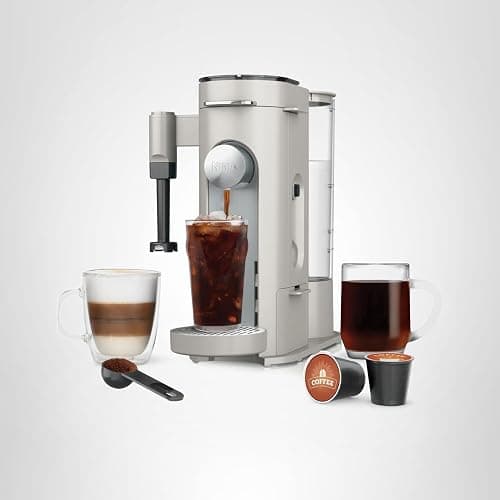 Ninja Pod & Grounds Specialty Single-Serve Coffee Maker, K-Cup Pod Compatible, Brews Grounds, Compact Design, Built-In Milk Frother, 56-oz. Reservoir, 6-oz. Cup to 24-oz. Mug Sizes, Stone, PB051ST thumbnail 11