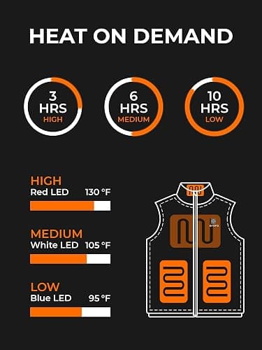 ORORO Women's Heated Recycled Fleece Vest with USB-C Rechargeable Battery thumbnail 2