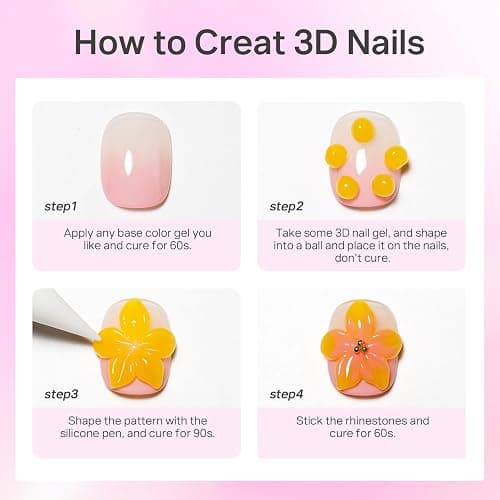MIZHSE 12 Colors 3D Nail Gel Set, Non-Sticky Sculpting Gel for Nail Art | Painting Molding Gel with Sculpture Pen Soak Off U V Sculpting Gels for Home DIY Salon Manicure thumbnail 8