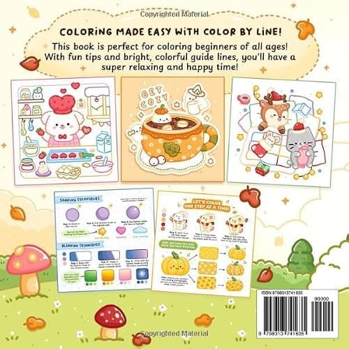 Color by Line – Chill Days: A Relaxing Coloring Book with Vivid Outlines for Stress Relief & Calm thumbnail 2