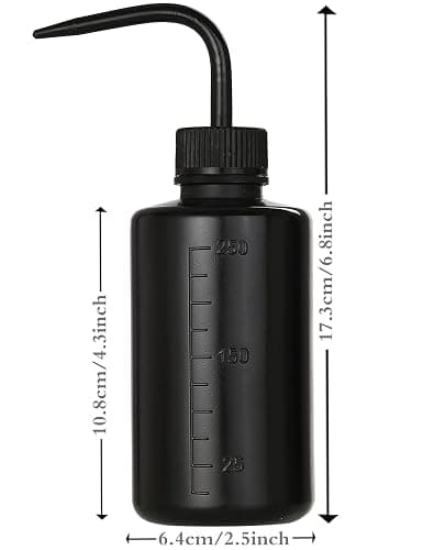 HOOMBOOM 2Pcs 8oz Bottles | ABS Material Water Squirt Bottles for Tattoo Cleaning, Labware Washing, Plant Watering, Black&Pink thumbnail 3