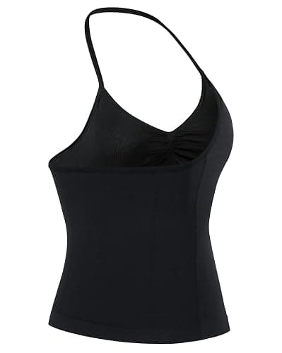 AUROLA Influence Longline Strappy Workout Halter Tops for Women,Removable Cups Padded Bras Impact Gym Yoga Sleeveless Top thumbnail 3
