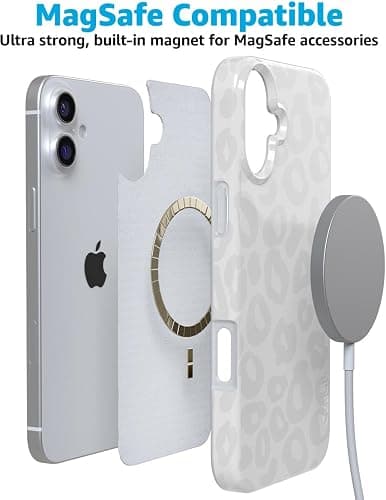 Casely iPhone 16 Plus Case | Into The Wild | White Snow Leopard | Classic Ultra Slim Case Design | Compatible with MagSafe thumbnail 7