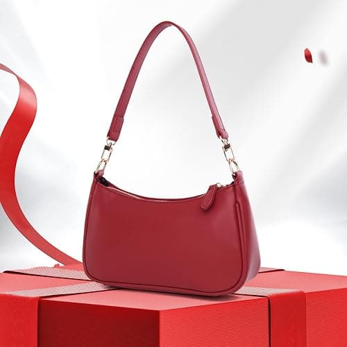 Shoulder Bag for Women with 2 Removable Straps and Zipper Closure Crossbody Bags Clutch Tote HandBags Purses thumbnail 7