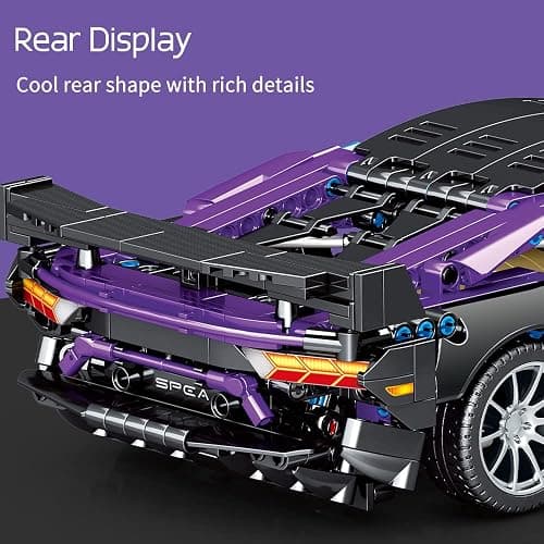 Mesiondy Sports Car Building Blocks Toys Boys or Adults Kits，1:14 MOC Building Set Raceing Car Model,Cars for Boys Age 12-16 8-14，1337 Pieces thumbnail 7