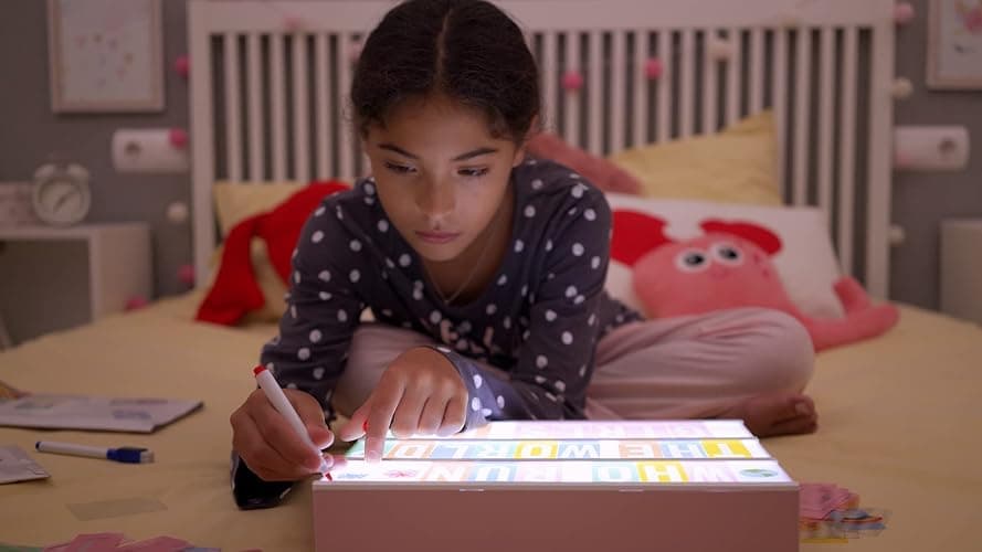 Pink Cinema Light Box with 400 Letters & Emojis & 2 Markers - BONNYCO | Led Light Box Home Office & Room Decor | Light Up Sign Letters Board Gifts for Women & Girls Christmas & Birthdays | Pink Decor - Pink thumbnail 9