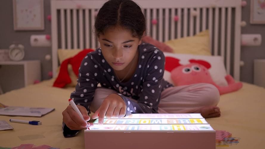 BONNYCO Pink Cinema Light Box with 400 Letters, Emojis, 2 Markers. Led Light Box Home Office and Room Decor, Cinema Led Sign Letters Board. Gifts for Women Girls Christmas Birthdays, Pink Decor thumbnail 10