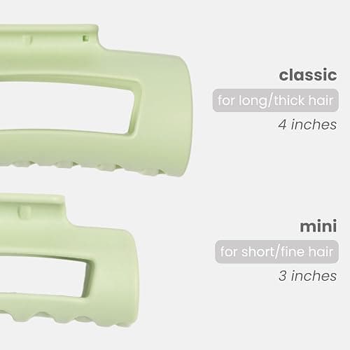 The Original Mello Hair Claw Clip Squishy Claw Clip Made in Korea Patent Pending 30021976 (Purple, Pink, Green, 3 Pack Medium) thumbnail 3
