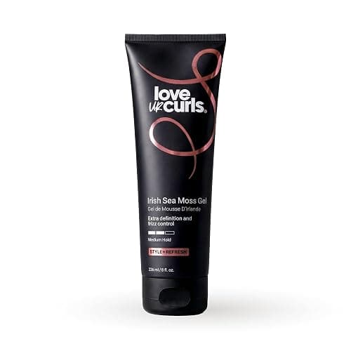 Love Ur Curls Curly Hair Gel - Medium Hold Irish Sea Moss Curl Gel | Irish sea moss gel for curly hair with medium hold, defines curls and waves with flexible hold, no crunch, 236 mL - Image 1