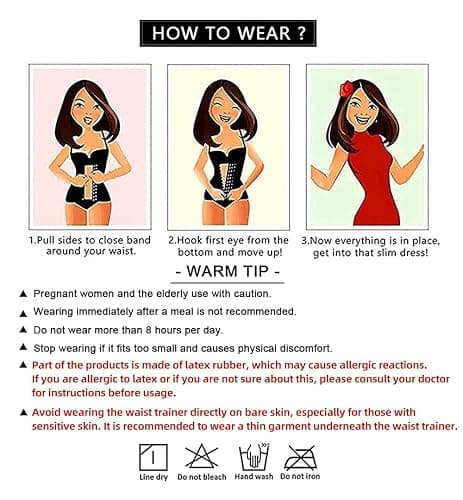 YIANNA Women's Underbust Latex Sport Girdle Waist Trainer Corsets Hourglass Body Shaper thumbnail 5