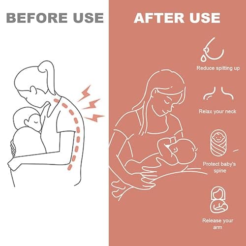 JOVELL Nursing Pillow, Ergonomic Baby Support Pillow Feeding Pillows Nursing Essentials for Bottle and Breastfeeding, Fiber Fill And Removable Cotton Breastfeeding Cover (Cute Animals, Small) thumbnail 8